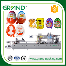 Full Automatic Surprise Joy Egg Blister Packaging Machine Chocolate Egg With Toys Making Machine